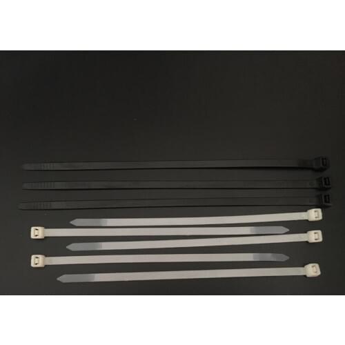5*350mm 5x350mm (4.5mm Width) Black White Network Wire String Self-Locking Nylon Plastic Strap Wrap Fasten Zip Ties Cable Tie
