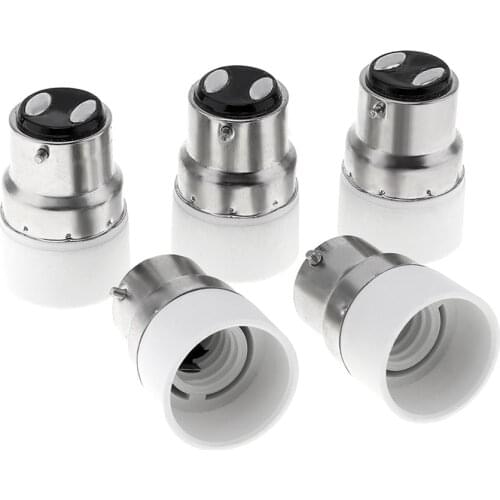 5pcs/lot Universal B22 to E14 High Temperature Resistant LED Bulb Base Adapter Light Converter Lamp Socket Holder