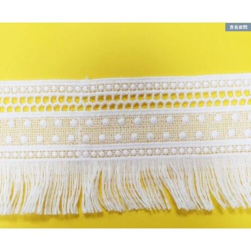 5Yds/lot Fancy tassel lace milk silk water soluble embroidery collar lace DIY handmade accessories lace trims width 7cm SC590