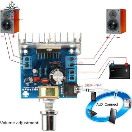 AC/DC 12V TDA7297 2x15W Digital Audio Amplifier Board DIY Kit Dual-Channel Module