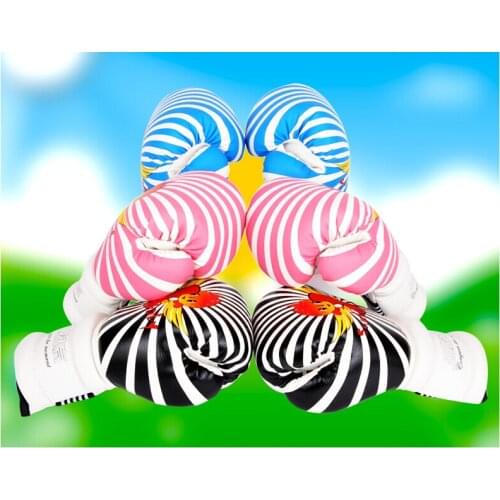 Good quality Child Boxing gloves child guard children sanda gloves kids boxing guard w8542 pink/black color kicking gloves 6oz