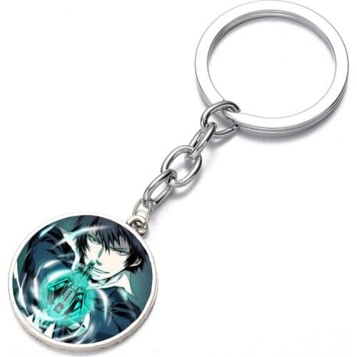 Anime Psycho-Pass Keychain Glass Dome Key Chain Bag Charm Pendant Keyring Holder Kids boy girl Pendant