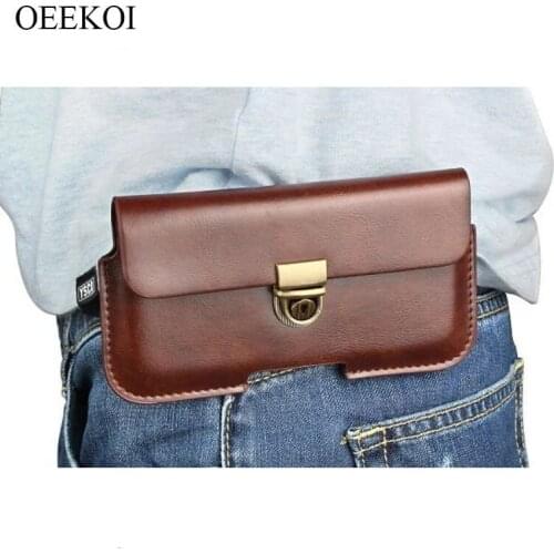 OEEKOI PU Leather Belt Clip Pouch Cover Case for Qilive Smartphone Q4 4.5/Q.4868/Q.4725/Q.4415 4.5 Inch