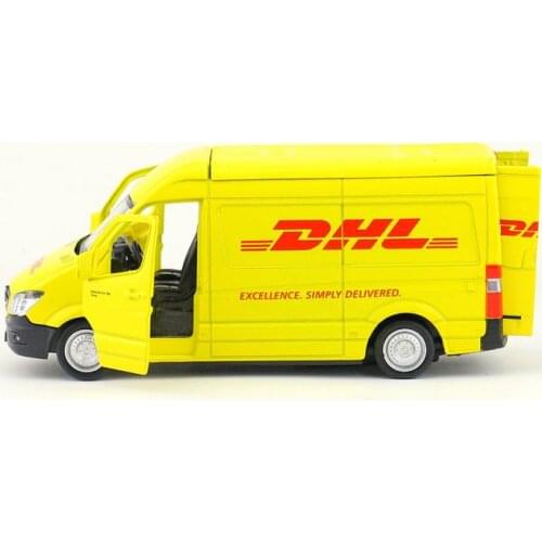 Kid toy Children toy Yufeng Stables 5-inch alloy car Mercedes-Benz Sprinter DHL van metal toy model display box