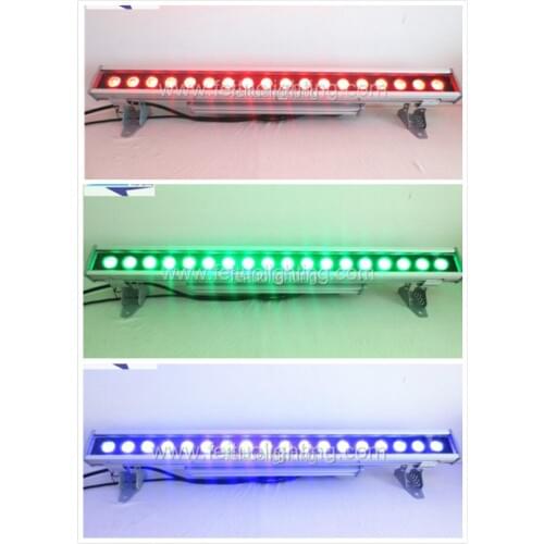 E-16lights+fly case leds outdoor wash wall light 18x18w 6in1 rgbaw uv ip65 wall washer building light