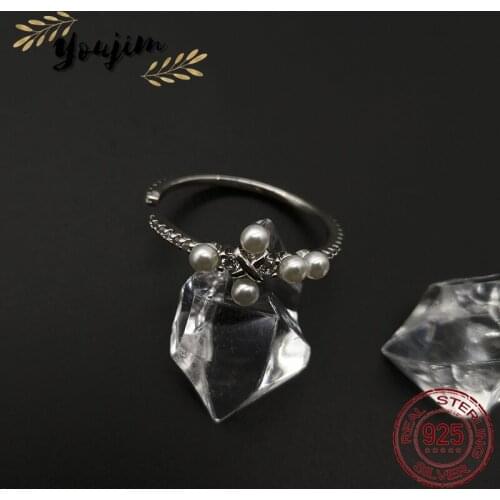 New style zircon luxury fashion cross pearl ear clip Women Monaco exquisite 925 silver jewelry gift