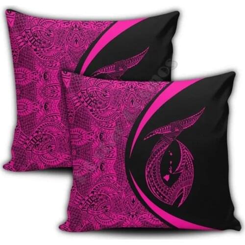 Hawail Fish Hook Polybesian Pillow Covers Pillowcases Home Decoration Double-sided Printing 02