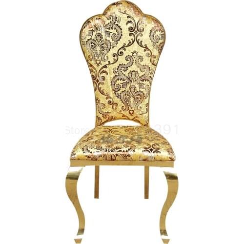 Stainless steel hotel dining chair simple European high back to discuss the generation of chairs 2 start