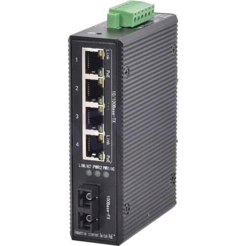 Wholesale Price Industrial Ethernet Switch SFP LC 4 Port Ethernet Switch 4*RJ45 Fibre Optic Network Switch