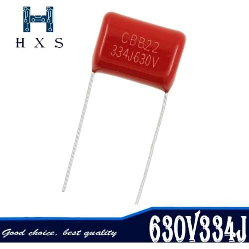 10PCS 630V334J 0.33UF Pitch 15MM 630V 334 330NF CBB Polypropylene film capacitor