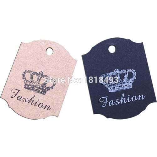 Custom cute jewelry tags/clothing retro kraft paper hang tag/garment printed tags/swing tags/clothing label printing/trademark