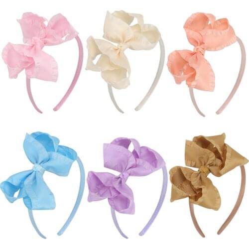 New Fashion Kids Hair Hoop Korean Cute Bow Baby Hairbands For Baby Girls Handmade Hair Bows Hairbands Headband Headwear
