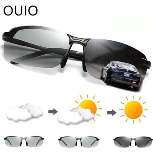 Change Color Photochromic Sunglasses Men Polarized Chameleon Glasses Male Sun Glasses Day Night Vision Driving Eyewear Gafas