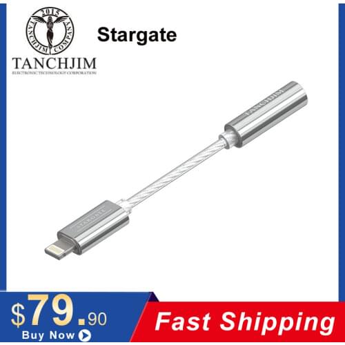 TANCHJIM Stargate MFI HD Audio Decoding line Lighting to 3.5mm Silver alloy Use for iPhone/iPad/iPod