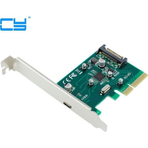 USB 3.1 Tipo USB-C USB3.1 para PCI-E PCI Express 4X Conversor Adaptador de Cartao de 10 Gbps w/Low Profile Bracket Velocidade