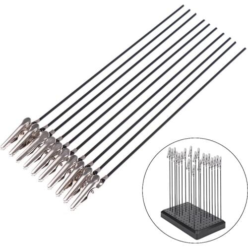 10/20x Alligator Clip Airbrush Modeler Color Painting Sticks Metal 17.8cm for Gundam Model Building Kits Tools