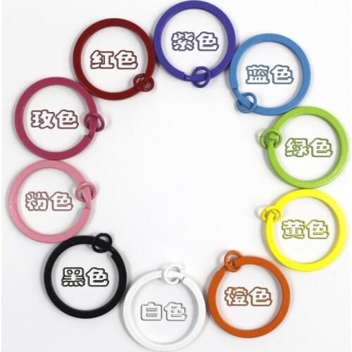 100pcs Handmade Metal Candy Paint Bomgom Keychain Key Ring Keychain Connector Pendant Charm Finding,DIY Accessory Jewellery