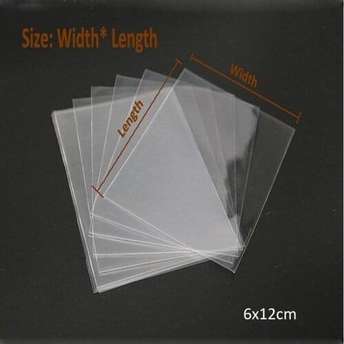 2018 Carteira Feminina Clear Cellophane Bags 6x12cm Transparent Opp Cosmetic Plastic Packing Bag Gift Candy Tools Flat Pocket