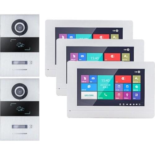 2020 New Arrival TCP/IP Full Digital Video Door Phone Home Security Intercom Video Doorbell 7 Inch Touching Screen 2v3