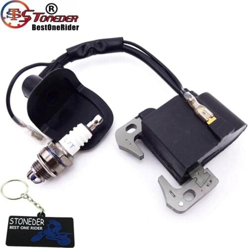 STONEDER 3 Electrode L7T Spark Plug Ignition Coil For 47cc 49cc 2 Stroke Engine Parts Chinese Kid Mini Dirt Quad ATV Pocket Bike