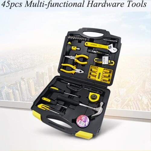 45pcs Toolbox Set Household Multi-function Hardware Tools Electrician Repair Kit MC-045-23