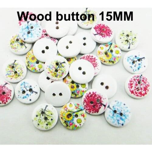 50PCS/100PCS 15MM Sewing Tree Button Fit Round Jewelry Clothes Boots Flower Buttons Garment Coat Accessory MCB-993