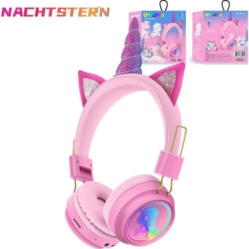 2021 New Unicorn Wireless Headsets Headphone With Microphone Music Stereo Casco For PC Mobile Phone Girl Birthday Gift with Box