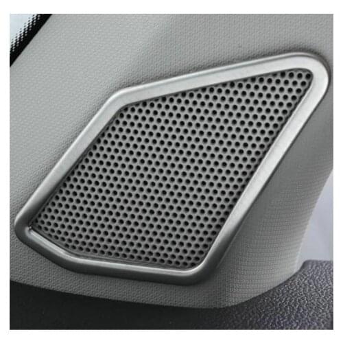 For Volkswagen vw t roc T-Roc 2018 2PCS/SET Stainless steel decorative frame for car front column loudspeaker