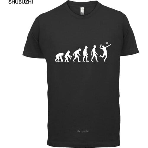 Evolution of Man VolleyballER - Mens T-Shirt - Beach - 13 Colours Print T Shirt Mens Short Sleeve Hot Tops Tshirt sbz8315