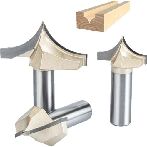 HUHAO 1pcs 1/4" 1/2" Shank Woodworking Cutter Double Edging Router Bits for wood carbide Woodworking Engraving Tools carving bit