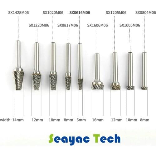 Wood Carving Tool Grinding Head Milling Cutter S-shaped Rotating Cutter Conical Flat Head Hard Tungsten Steel