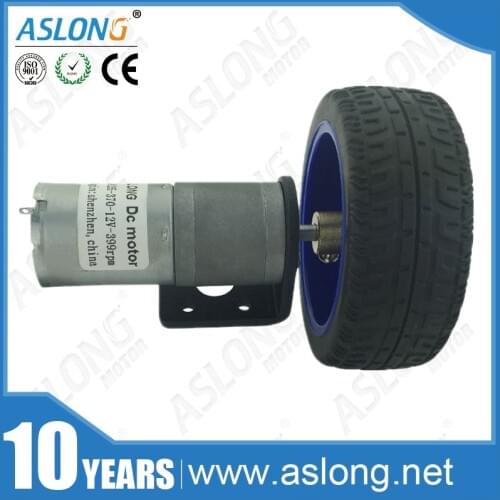 JGA25-370TC high torque 12 volt mini dc gear motor coupler 65mm wheels mounting bracket for toys robot aslong