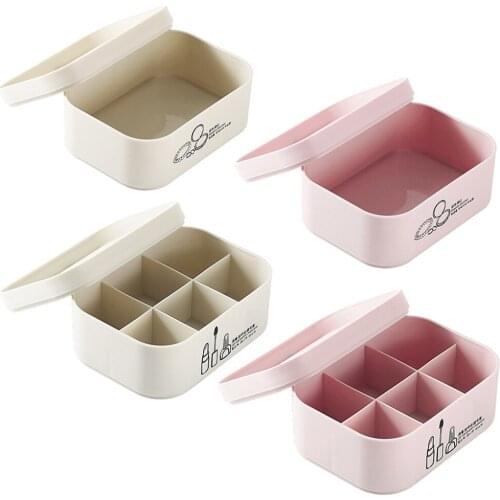 15.5x11x5CM Cosmetic Storage Box Thickened Plastic Storage Box With Lid Skin Care Storage Compartment