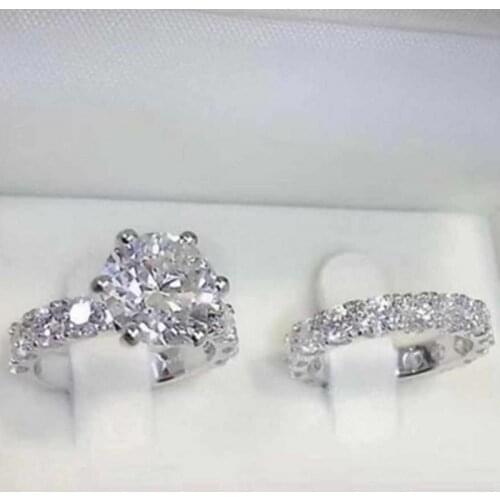 Milangirl Ladies luxury Oversized Zircon Ring Exquisite Workmanship Gorgeous Radiant Fashion Wedding First Choice Jewelry