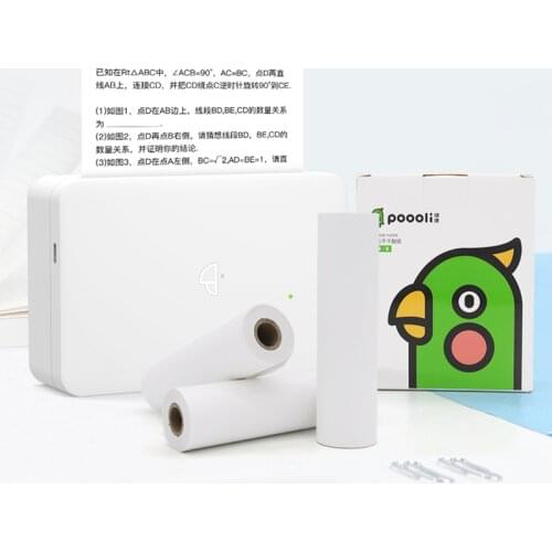 Poooli L3 300dpi Portable Photo Printer Receipt Label Sticker BT Wireless Thermal Printer Compatible for Android iOS Windows Mac