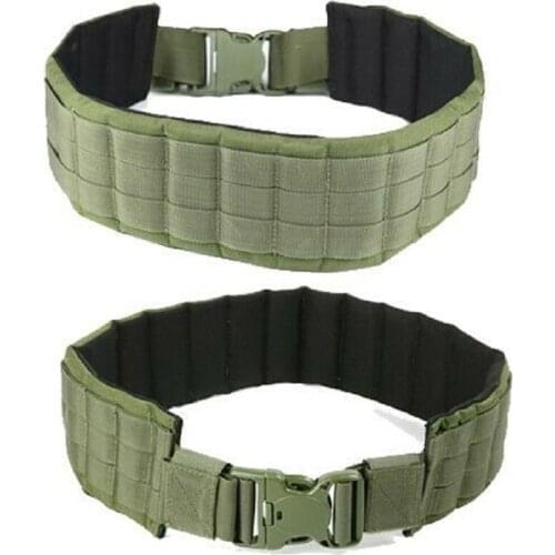 Adjustable 80 - 130 cm Tactical Nylon Belt Waistband Girdle with Molle OD color