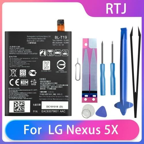 Runtianjin Replacement Cell Phone Batteries BL-T19 For LG Nexus 5X H790 BLT19 H791 H798 Phone Battery Free Tools AKKU