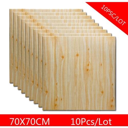 Self adhesive Waterproof Wood grain Wallpapers 3D TV Background Living Room Wallpaper Mural Bedroom Decorative 3D Wall Stickers