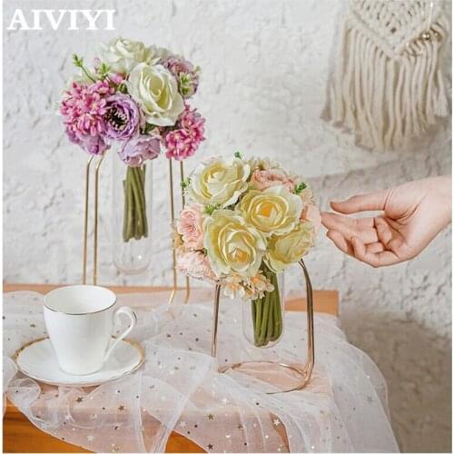 Snow weaving bouquets Wedding Party Home Decor Christmas Artificial Orchid Flower Fake Plants for Decorations Holding Flower
