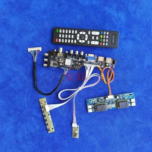 HDMI-compatible VGA AV USB LVDS 30-Pin KIT LCD screen drive card DVB Digital 4CCFL Fit L170E1/L170E3/M170EG01/M170EG02 1280*1024