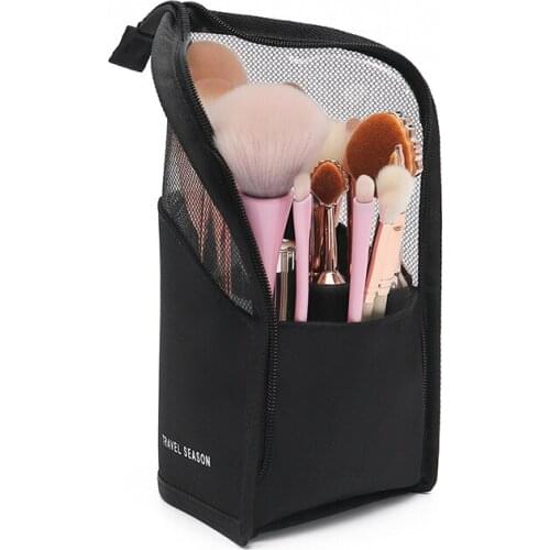 PUOU Fashion Make Up Bucket Travel Cosmetic Bags Multifunctional Makeup Bag Women Zipper Case Portable Makeup Case