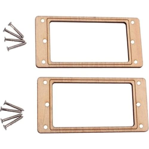 1set Wood Humbucker Pickup Mounting Ring Frame with Screws for Guitar Parts