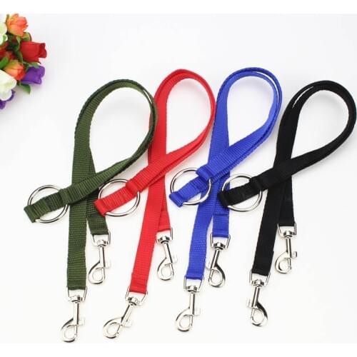 Collar Lead Leashes Double Couple 2 Way Walking Leashes V Shape Nylon 2 in 1 Pet Accessories Dog Traction Rope Leash
