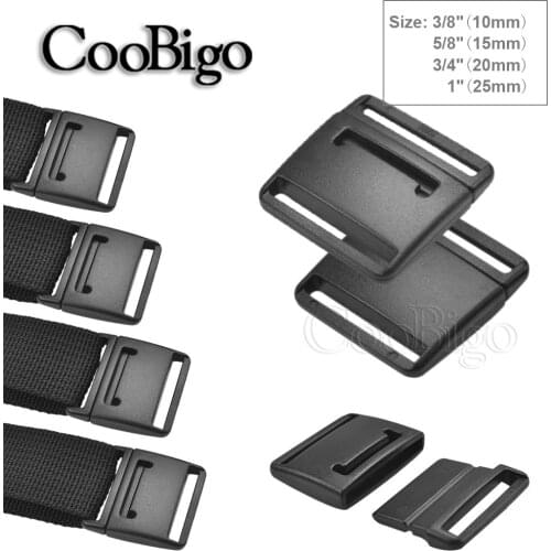 100pcs Flat Safety Breakaway Release Buckles for Pet Collars Backpack Strap Belt Bag Webbing DIY Accessories 10mm 15mm 20mm 25mm