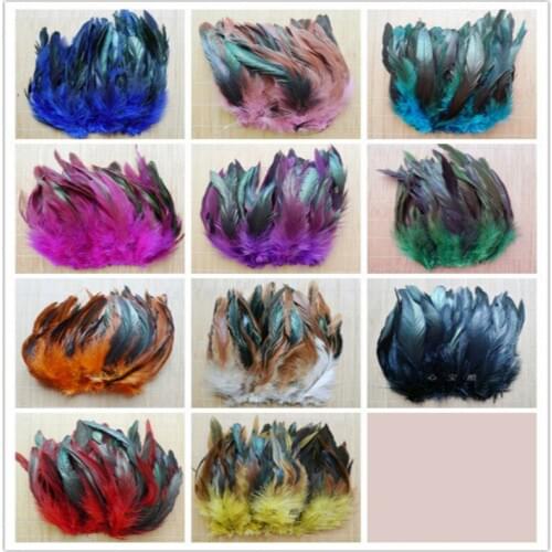 13 Colors!! Wholesale Natural 200pcs Beautiful Rooster Feathers 12.5-20 cm/5-8 inch Pheasant Chicken feathers DIY Decoration