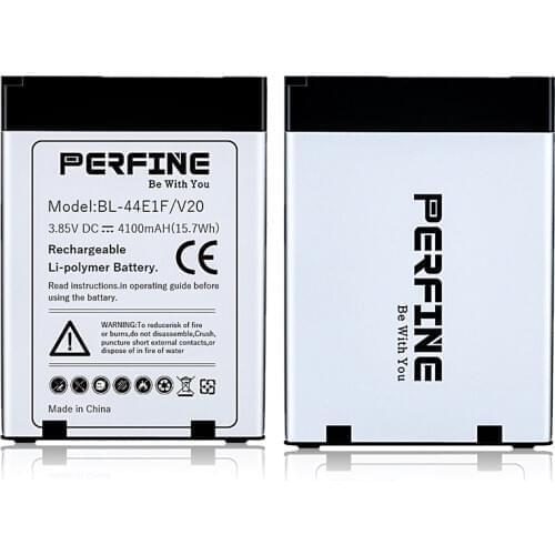 2pcs LG V20 Battery Perfine 4100 mAh bl 44e1f Battery V20 LG H910 Stylo 3 LS777 Stylus 3 LG-M400Y Replacement Batteries