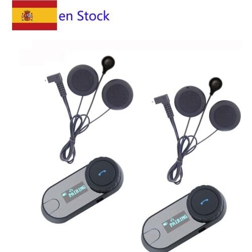 2pcs LCD Screen FM TCOMSC HIFI interphone helmet headset wireless motorcycle intercomunicador walkie talkie for integral helmet