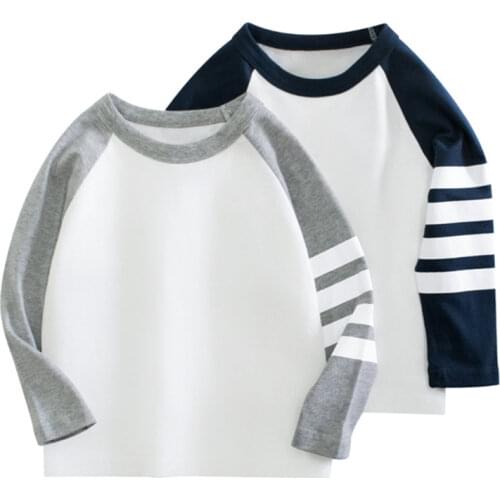 2021 New Baby Boys Long Sleeve T Shirts Autumn Winter Cotton Boys Tops Kids Cartoon T Shirt For Boys Girl Clothes 2-8 Years