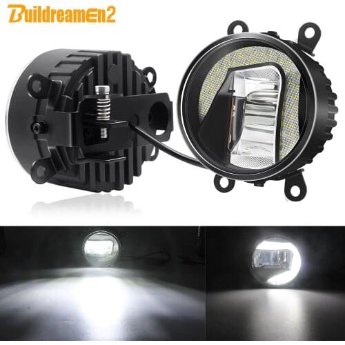 2IN1 LED Fog Light + Daytime Running Light Car Fog Lamp DRL White For Honda CR-V Accord City Insight CR-Z Pilot Crosstour Fit