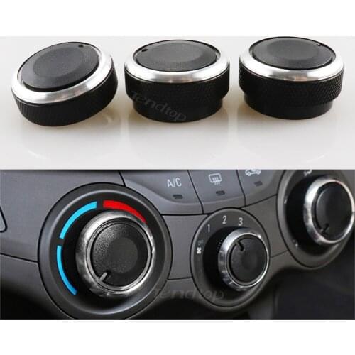 3Pcs Car Air Conditioning AC Knobs Heat Control Switch Aluminum Alloy Car Styling Decoration For Chevrolet Sail 2008-2014